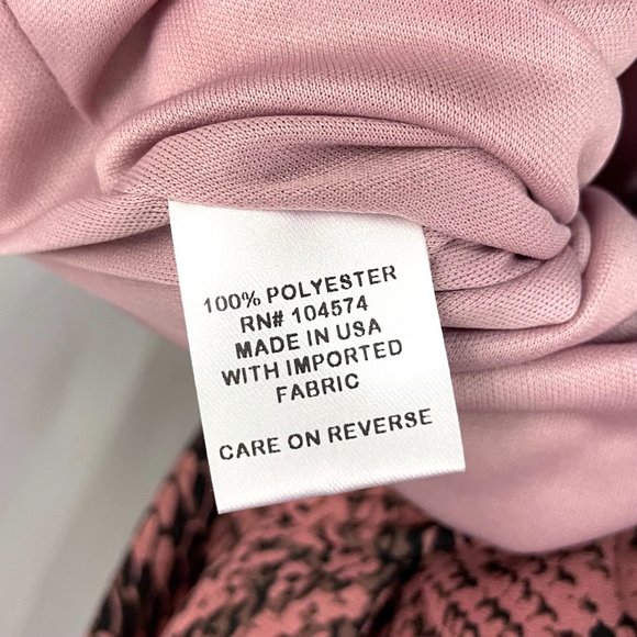 New Vanity Room Snake V-Neck Flutter Sleeve Handkerchief Hem Dress Size Medium - Picture 12 of 16